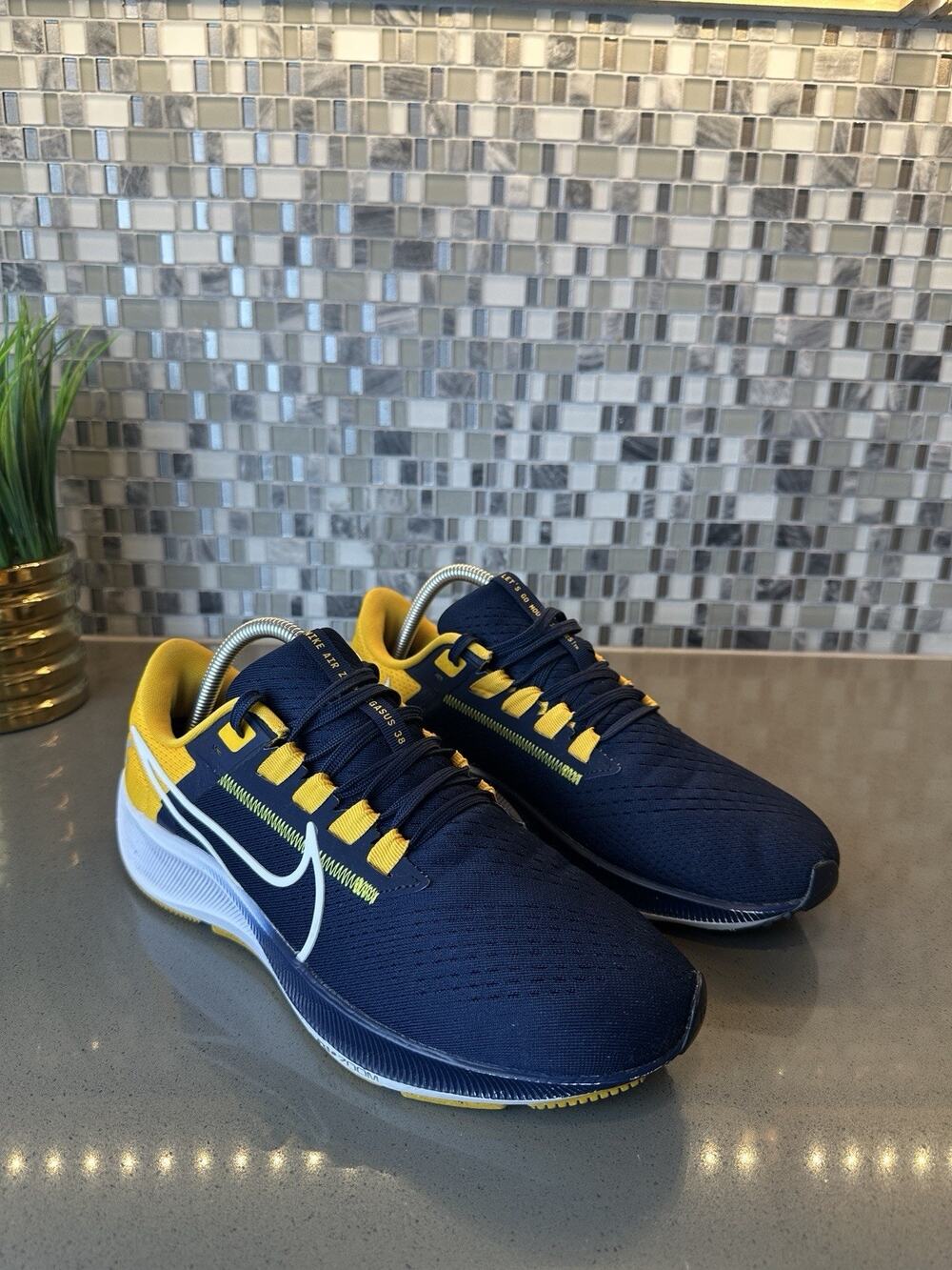 Nike Air Zoom Pegasus 38 DJ0864-400 WV Navy Yellow Men’s US 8.5 EU 42